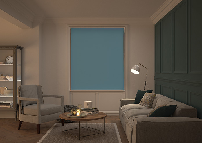 Rimini (Blackout), Bluebell & Optima Tide - Double Roller Blind - Image 7